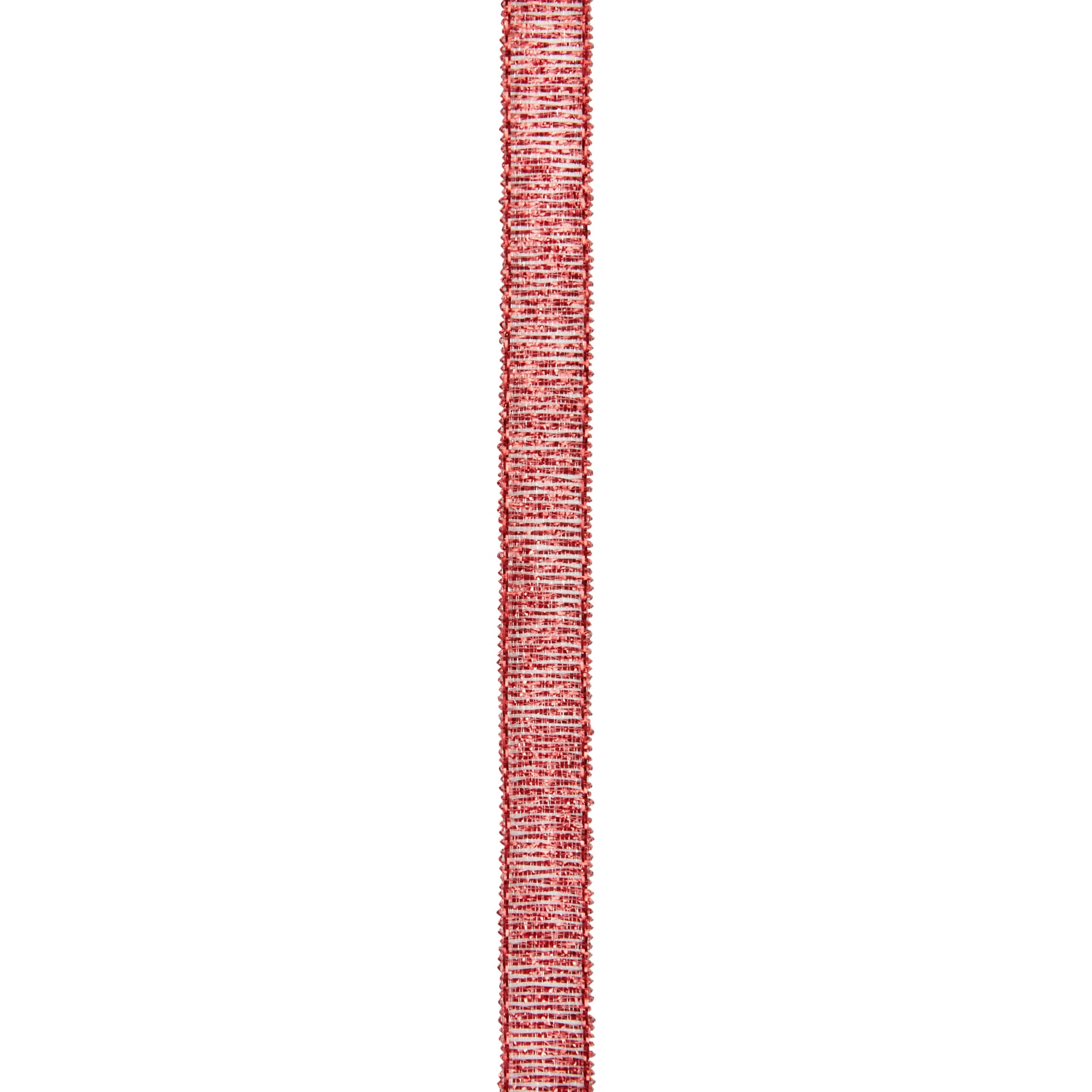 (3 pack) Offray Ribbon, Red 3/8 inch Galena Metallic Ribbon for Wedding, Crafts, and Gifting, 9 feet, 1 Each