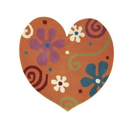 Crescent Drive Rug Company Fantasia Heart Gold Area Rug