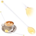 thumbnail image 2 of 5.8 Inches Coffee Spoons,Stirring Spoons,Long Handle Iced Tea Spoon,Exquisite Glass Teaspoons,Ice Cream Spoons,Decorative Espresso Spoons for Latte Tea Dessert Yogurt and Cocktail(Yellow), 2 of 6