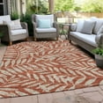 thumbnail image 6 of Addison Rugs Chantille Indoor/Outdoor Transitional Floral Paprika Washable Rectangle Rug, 8' x 10', 6 of 6