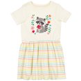 thumbnail image 3 of Inktastic Woodland Raccoon Spring Flowers Girls Toddler Dress, 3 of 5