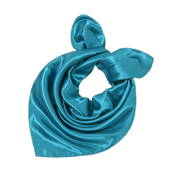 Pañuelo cuadrado pequeño de seda de imitación profesional monocromático de color sólido de satén de 60 cm, pañuelo cuadrado pequeño de regalo, pañuelo de seda pequeño de alto rendimiento