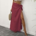 thumbnail image 6 of YueHuiYing Women Sarong Ruffle Tie Swimsuit Cover Up Skirt Chiffon Beach Wrap Long Sheer Bathing Suit Cover Ups, 6 of 6
