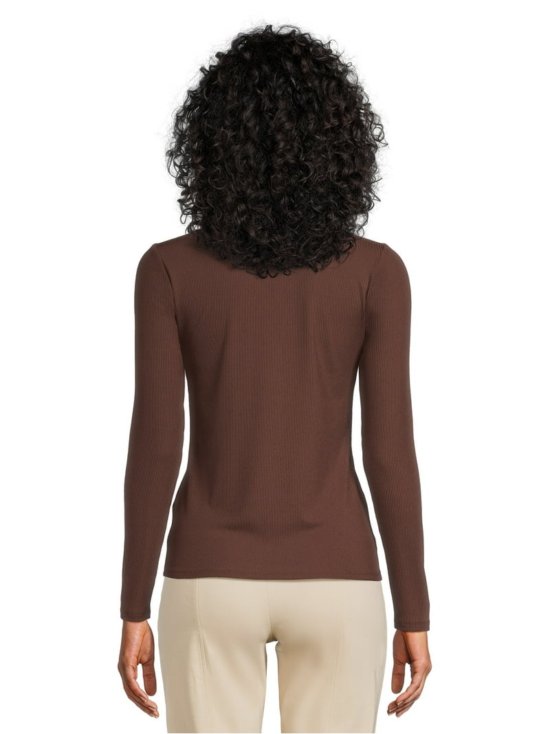No Boundaries women's Mock Neck Top - XS-3XL - Walmart.com