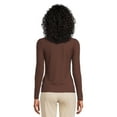 thumbnail image 3 of No Boundaries Women's Juniors Long Sleeve Mock Neck Top, Sizes XS-3XL, 3 of 5