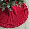thumbnail image 6 of Christmas Tree Skirt, 24x36x48 inches, Vintage Knit Design, Soft Polyester Fiber, Protects Floor from Needles and Water Stains, Perfect for Home Holiday Decor and Gifts, 6 of 8