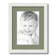 thumbnail image 1 of ArtToFrames 12x16 Matted Picture Frame with 8x12 Single Mat Photo Opening Framed in 1.25 Satin White Frame and 2 Basil Mat (FWM-3966-12x16), 1 of 8