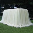 thumbnail image 3 of Clearance! Table Skirt Multi Colors,Table Cloth,Home Textile Tablecloths For Wedding Baby Shower Birthday Party Table Decoration,Tulle Champagne Table Skirt for Round Or Rectangle Tables Dessert, 3 of 6