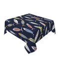 thumbnail image 6 of Zufioo Sardine Print Square Decorative Tablecloth, Wrinkle-resistant, Waterproof and Oil-resistant Tablecloth Coffee Table Cloth, Suitable for Restaurants-60"x60", 6 of 8