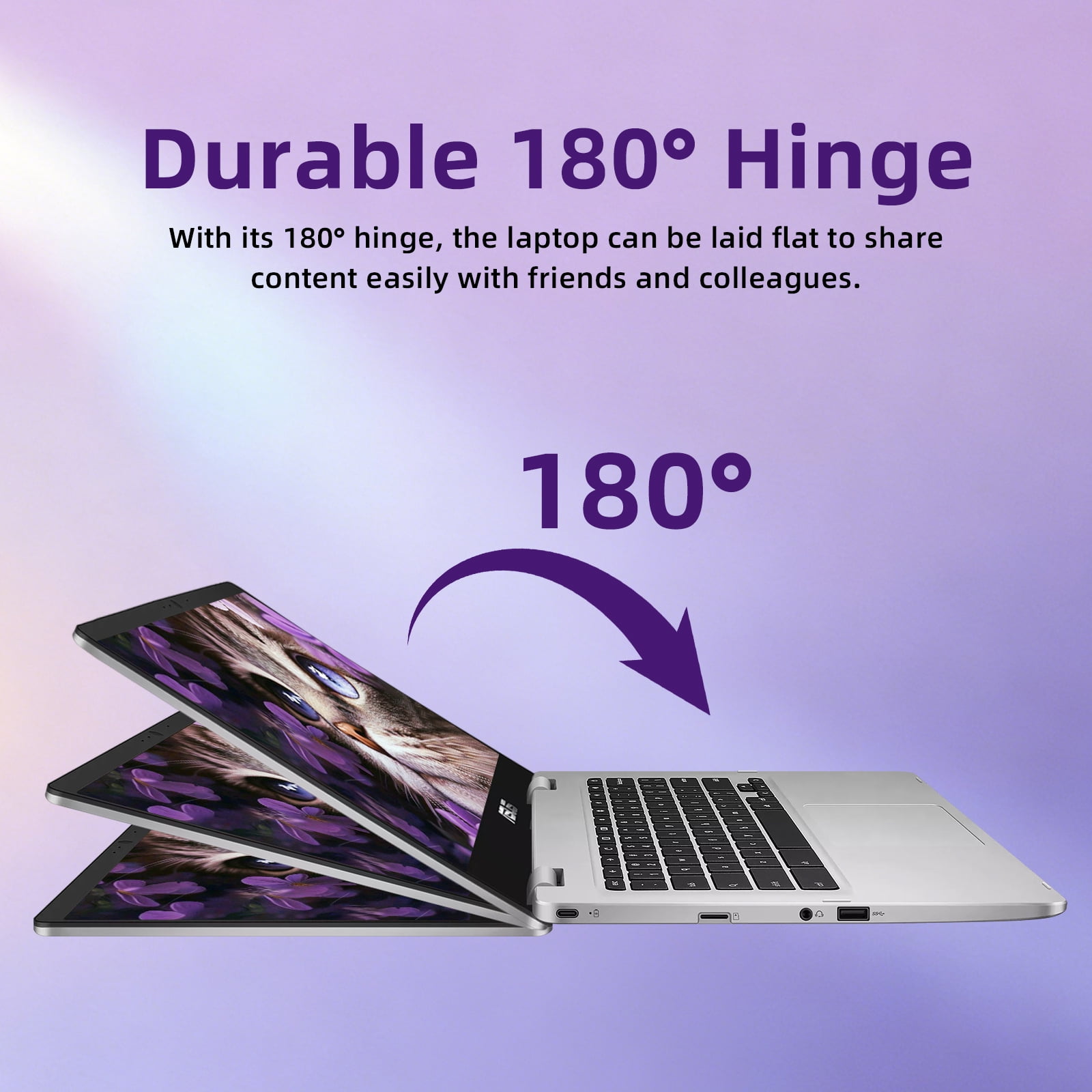 ASUS 14-inch FHD Chromebook, Intel Celeron N4020, 4GB RAM, 128GB eMMC, Anti-Glare Display, 180° Hinge, Chrome OS, Silver