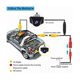 thumbnail image 1 of Vehicle Backup Camera Waterproof 150° View Angle HD Universal Vehicle Rear View Camera System for Car Vehicle CAM982AHD C Silver, 1 of 3