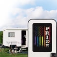 thumbnail image 2 of FUIALDOLG LGBT RV Door Window Shade, Pride Rainbow Flag Foldable Hook and Loop Fastener RV Blackout Window Cover, UV Rays Protection for Camper Trailer Door, Light-resistant Fabric, 2 of 7