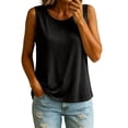 thumbnail image 2 of Loose Modal Tank Tops with Built-in Bra for Women Lightweight Sleeveless Scoop Neck Camisole Casual Daily Outer Shirts Black 2XL, 2 of 8