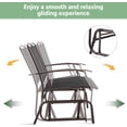 thumbnail image 5 of CRXX Outdoor Glider 2-Person Outdoor Glider Bench, Patio Glider Chair, Rocking Patio Chairs Outdoor Loveseat for Backyard, Poolside, Garden,Porch, Heavy Duty Steel Frame, Black, 5 of 8
