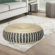 Tatami Cushion Natural Straw Weave Handmade Breathable Round Pouf Braided Seat Mat Knitted Straw Cushion 40 x 16cm Window Decoration