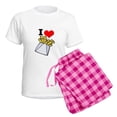 thumbnail image 5 of CafePress - I Heart (Love) French Fries Women's Light Pajamas - Women's Short Sleeve Print T-Shirt and Pants Light Cotton Pajama Set, 5 of 7