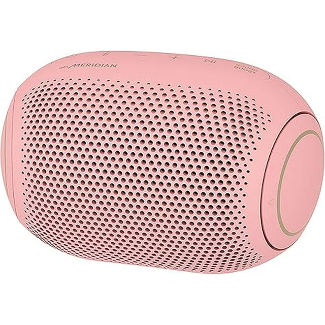LG PL2P XBOOM Go - Altavoz Bluetooth inalámbrico resistente al agua con hasta 10 horas de reproducción ROSA