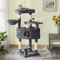 thumbnail image 3 of Yaheetech 46'' Multilevel Cat Tree with Cat Condo & Scratching Posts, Dark Gray, 3 of 10
