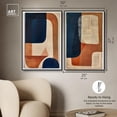 thumbnail image 5 of Blue Cream Set Canvas Set of 2 Boho Abstract by Art Remedy, Black Frame, 24 x 36, 5 of 6