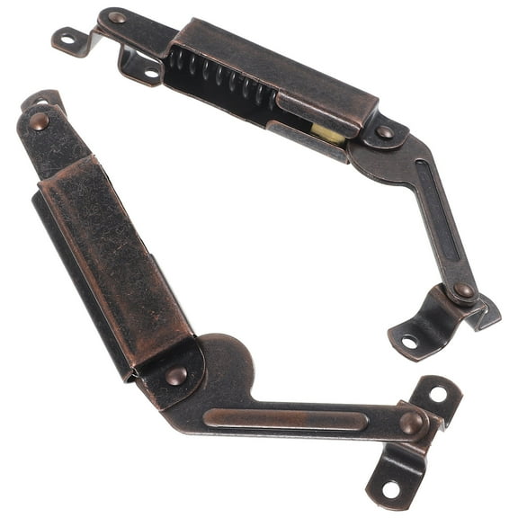 ELAYARD Heavy Duty Dark Brown Iron Lid Stay Hinges for Wooden Chests, 2 Pieces Hardware Accessories