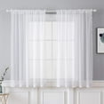 thumbnail image 2 of DYstyle Ball Pompom Tulle Sheer Voile Rod Pocket Curtain Panel, 2 of 3