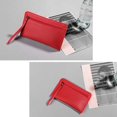thumbnail image 2 of Bolsa Cartera de mano con cremallera sólida para mujer monedero de cuero para teléfono suaves (rojo) JShteea Para Estrenar, 2 of 6