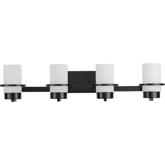 P300416-31M-Progress Lighting-Reiss - 4 Light Bath Vanity In Modern Style-7 Inches Tall and 5.75 Inches Wide-Matte Black Finish