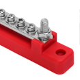 thumbnail image 1 of 48V 150A 12 Terminal Bus Bar Power Distribution Block with Cover M6 Studs M4 Screws for Car RV Marine Boat Red, 1 of 3