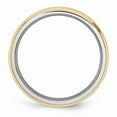 thumbnail image 2 of White Stainless Steel Ring Band Wedding Beveled Comfort, 2 of 6