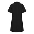 thumbnail image 5 of Homenesgenics Womens Dresses Plus Size 3xl Womens Button Shirt Dress Casual Loose Turndown Collar Short Sleeve Dresses with Pockets, 5 of 6