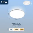 thumbnail image 3 of Lámpara de techo LED UFO ultradelgada y ultrabrillante de 50 W, 30 W, 20 W y 15 W, iluminación moderna para dormitorio, cocina, 220 V, 3 of 5