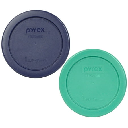 Pyrex 7202-PC Blue and 7202-PC Green Round Replacement Storage Lid Cover