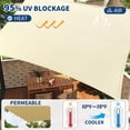 thumbnail image 3 of Yeshouse Toldo rectangular de 4,8 x 6 metros (16' x 20'), toldo con protección UV para patio, jardín, terraza, patio, color arena, 3 of 9