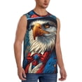 thumbnail image 2 of Kdxio Surreal Bald Eagle Gentleman for Men's Muscle T-shirt,Sleeveless for Workout Running Athletic Gym Lounge Casual, 2 of 5