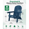 thumbnail image 2 of WINSOON Outdoor All-Weather HDPE Folding Adirondack Chair with Cup Holder & Adjustable Backrest, Easy to Install & Clean, Ideal for Garden, Yard & Patio, 2 of 8