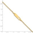 thumbnail image 2 of 14k Yellow Gold Childrens Butterfly Name Bar Identification Id Bracelet, 2 of 7