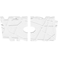 thumbnail image 2 of 34"W x 22 5/8"H x 6"ID x 12"C x 1"P Novo Architectural Grade PVC Contemporary Ceiling Medallion, Two Piece, 2 of 11