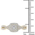 thumbnail image 4 of 1/2 Carat T.W. Diamond Criss-Cross Shank Halo 10kt Yellow Gold Engagement Ring, 4 of 5