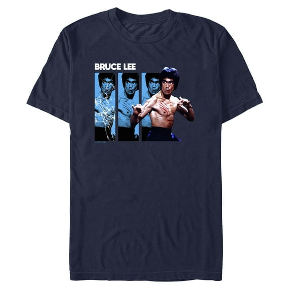 Mens Bruce Lee Blue Mirror T Shirt
