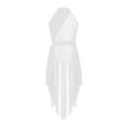 thumbnail image 3 of Haitryli Kids Girls Hater Lyrical Contemporary Dance Dress High Low Skirt Floral Lace Leotard Sleeveless Ballet Dancewear White 6, 3 of 7