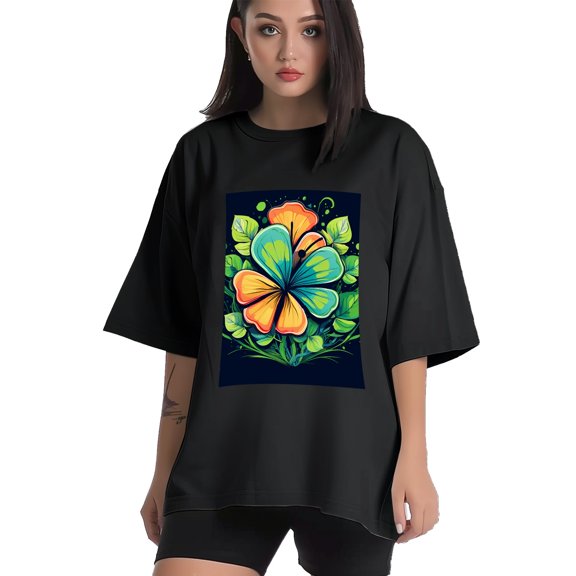Plus Size Shirt for Women Black Tops for Women Short Sleeves Shirt for Women ST Patrick T Shirt Crewneck Shirt for Women XS
