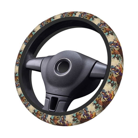Fall-Out Steering Wheel Cover Elastic Stretch Breathable Vehicle Steering Wheel Protector Car Interior Accessories
