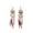 B, variant on Jrocdr Fashionable Vintage Hollow Long Feather Earrings Well With Colorful Rice Beaded Tassel Earrings Boho Big Thick Hoop Earrings for Women Drop Pearl Earrings Owl Earrings