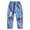 E153 Sky Blue, variant on Curuila Kids Boys Denim Pants Elastic Waist Letter Print Straight Leg Pants For Boys Everyday Wear Comfort Joggers Trousers Size 2-3 Years