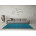 thumbnail image 3 of Ahgly Company Indoor Rectangle Abstract Turquoise Blue Contemporary Area Rugs, 2' x 3', 3 of 4