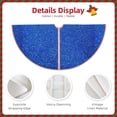 thumbnail image 3 of Balery Blue Glitter Printed Christmas Tree Skirt , Merry Christmas Party Christmas Tree Decoration,Adjustable Tree Skirt-36", 3 of 6