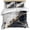 Black, variant on 3 Piece Marble Red Duvet Cover Set California King,Microfiber Comforter/Quilt Cover with Corner Ties and 2 Pillowcases,Modern Abstract Gold White Brick Stone Motif Soft Bedding with Zipper Closure