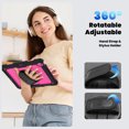 thumbnail image 6 of Case for iPad Air 13 inch M3 2025/M2 2024 12.9 inch (3rd/4th Gen) with Screen Protector, 360 Degree Rotating Kickstand Hand Strap Shockproof Cover with Shoulder Strap, Rose PC, 6 of 7