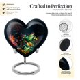 thumbnail image 3 of Green Humming Bird Heart Shaped Urn - Mini Urn For Ashes - Urn For Ashes For Women - Urns For Ashes Adult Female - Human Ashes Keepsake- (Size-3inch,1pcs), 3 of 5