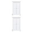 thumbnail image 4 of Vogacara Mini vitrina para casa, casilleros de coloridos de doble puerta en miniatura, accesorio para muebles de microescena, sala de estar blanca Blanco 2piezas Vogacara CBP481094, 4 of 6